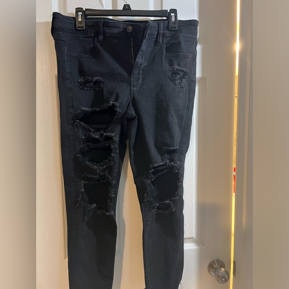 american eagle black next level stretch x-short